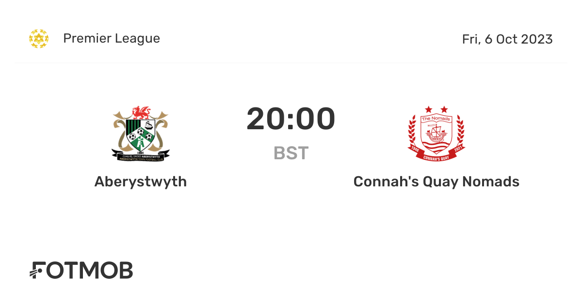 Aberystwyth vs Connah's Quay Nomads live score, predicted lineups and