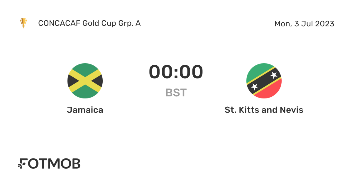 Jamaica vs St. Kitts and Nevis live score, predicted lineups and H2H stats.