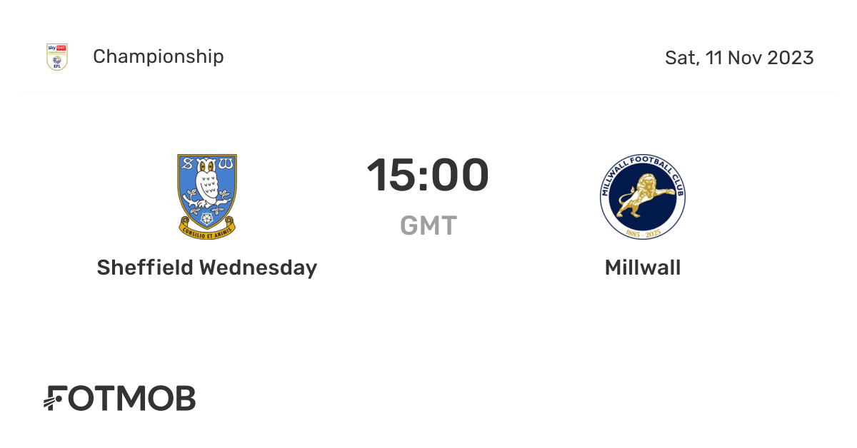 Sheffield Wednesday vs Millwall live score, predicted lineups and H2H