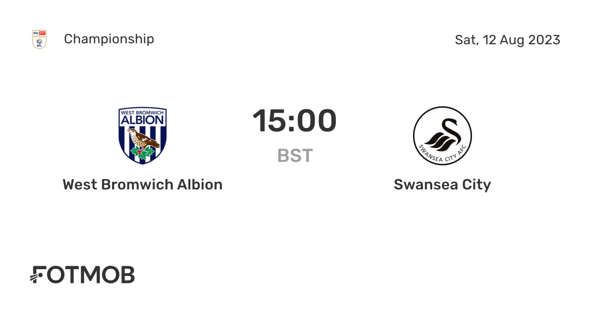 West Bromwich Albion vs Swansea City live score, predicted lineups