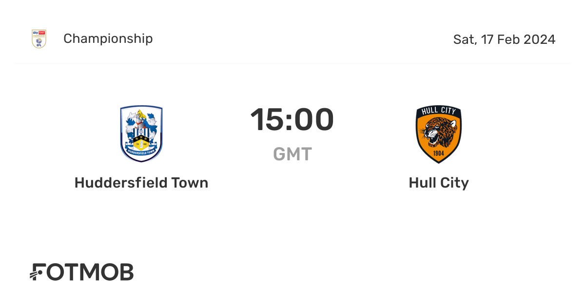 Huddersfield Town vs Hull City live score, predicted lineups and H2H