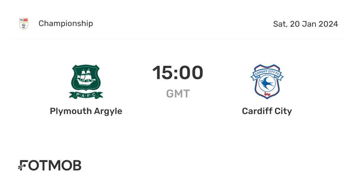 Plymouth Argyle vs Cardiff City live score, predicted lineups and H2H stats