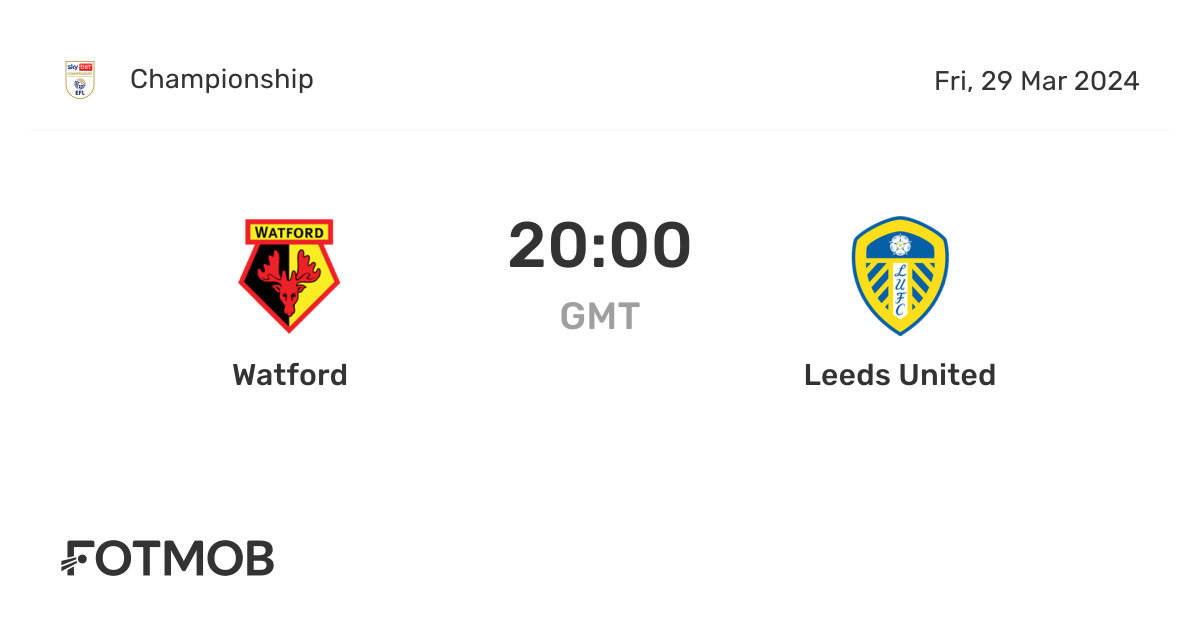 Watford vs Leeds United marcador en vivo, alineaciones previstas y