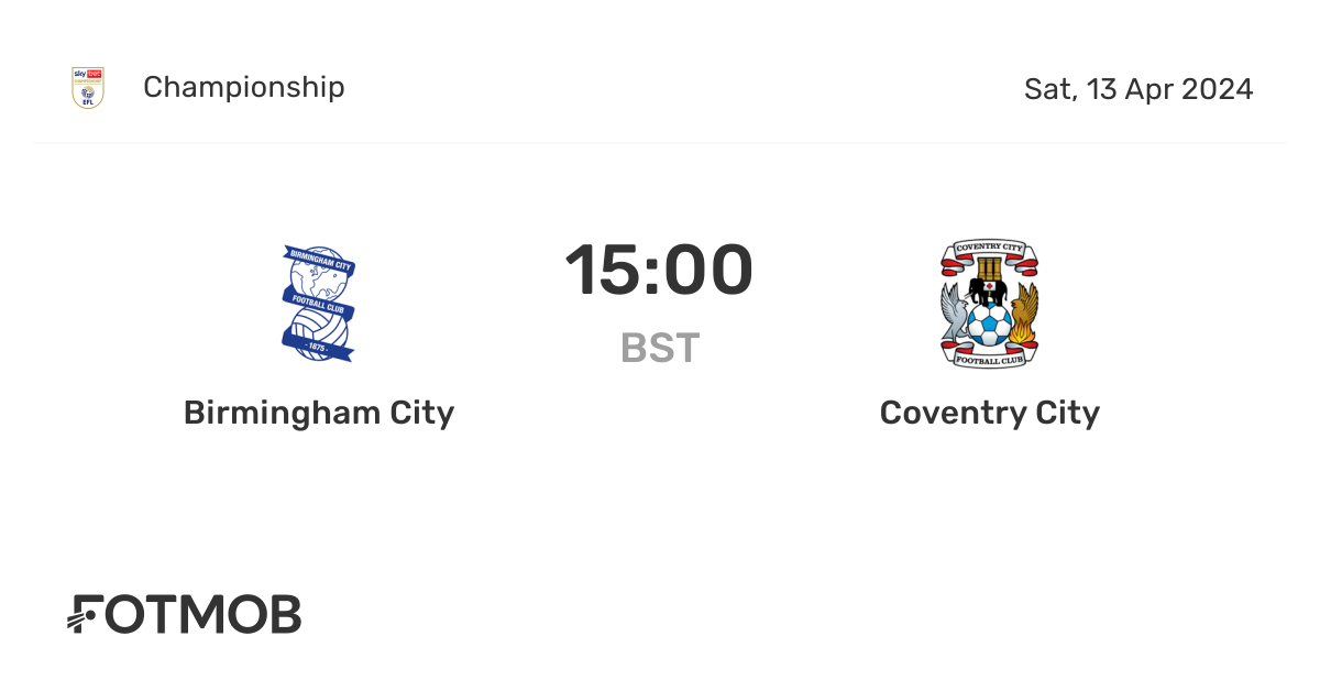 Prediksi Skor Birmingham City vs Coventry City, 4 Januari 2026 Pukul 19.00 WIB