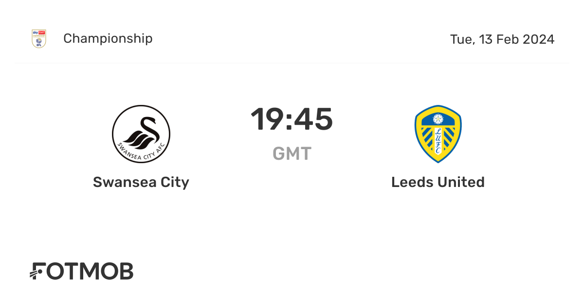 Swansea City vs Leeds United live score, predicted lineups and H2H stats