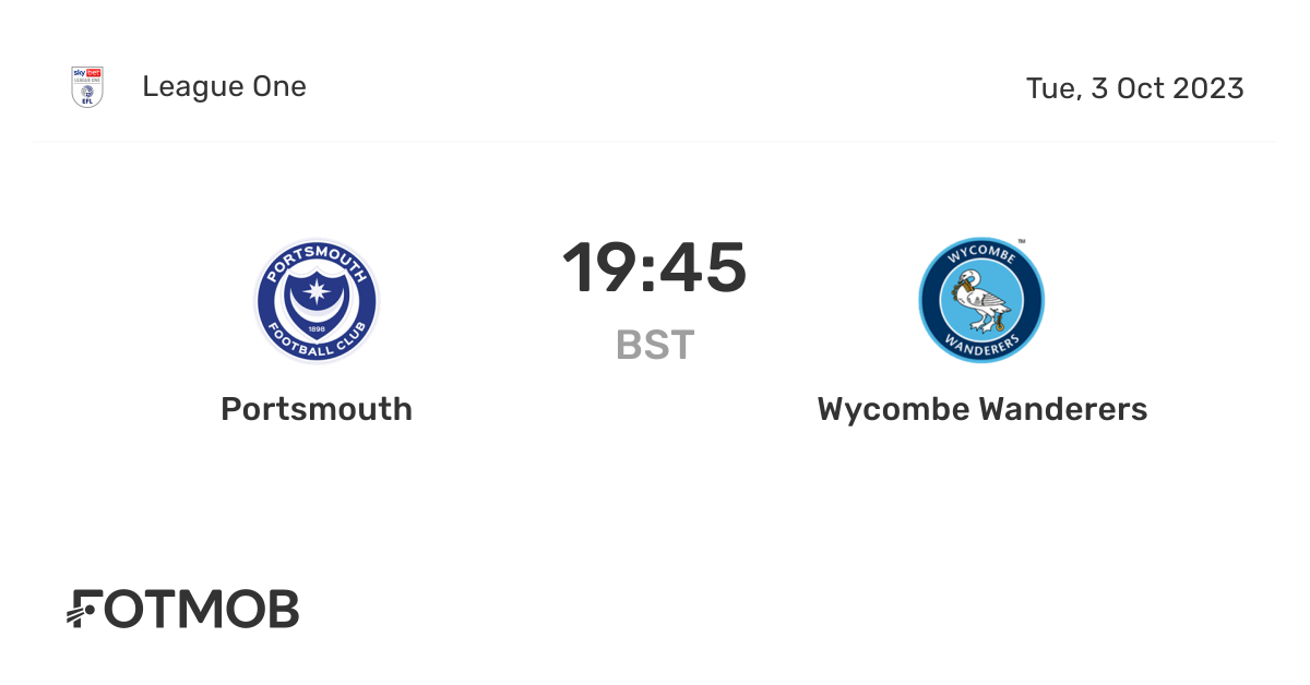 Portsmouth vs Wanderers live score, predicted lineups and H2H
