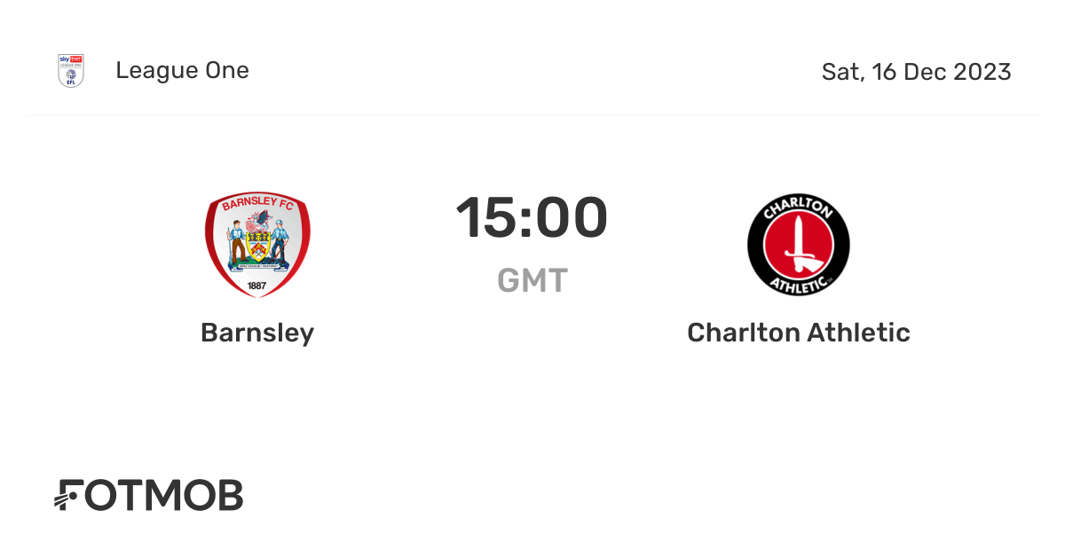 Barnsley vs Charlton Athletic live score, predicted lineups and H2H