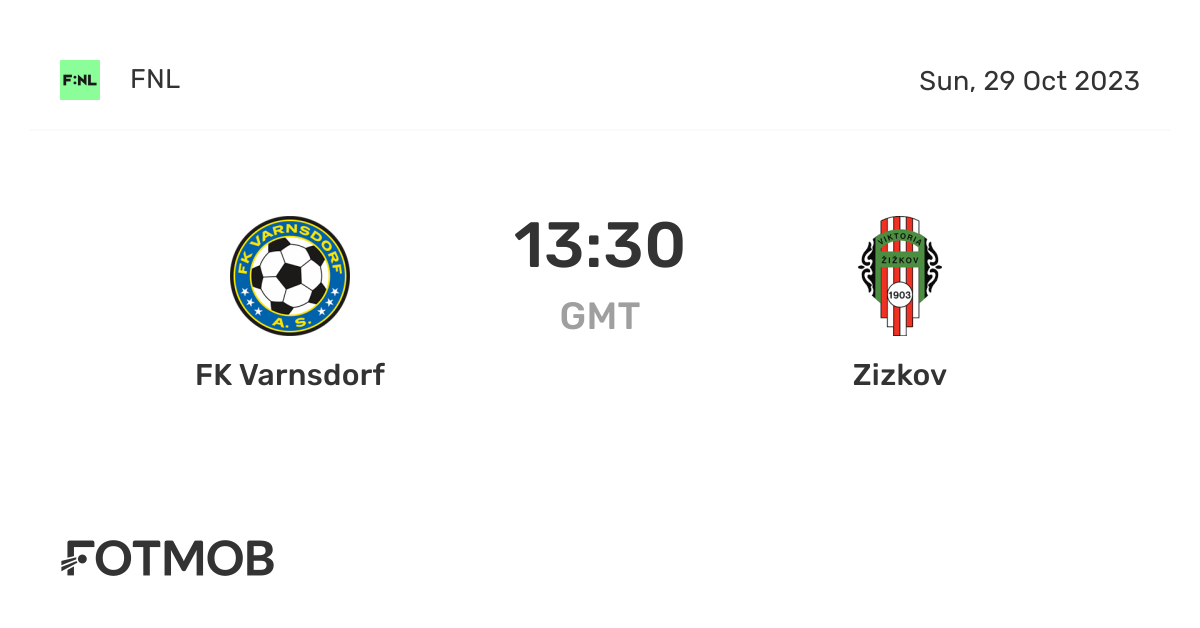 FK Varnsdorf vs Zizkov live score, predicted lineups and H2H stats.