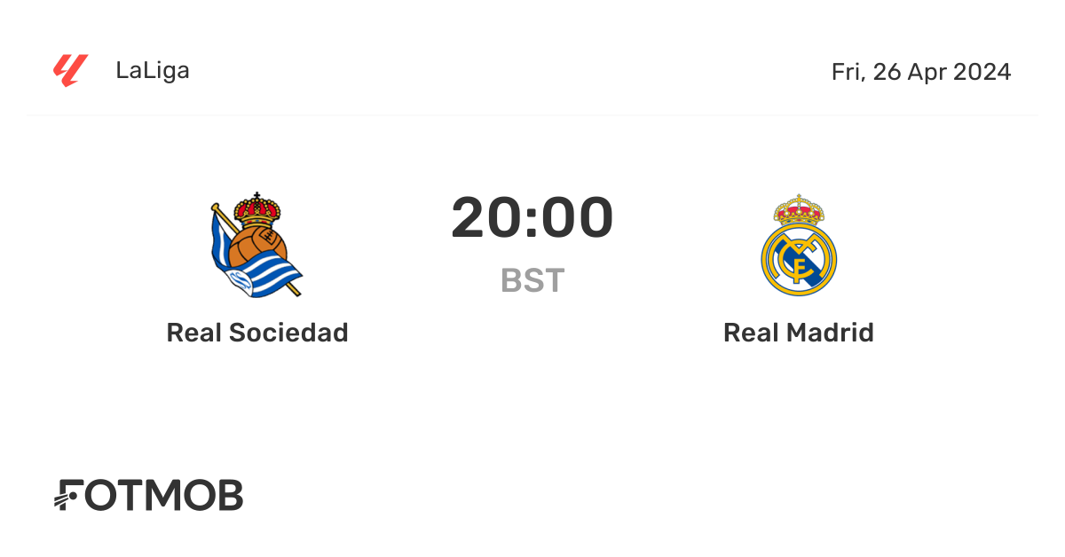 Real Sociedad gegen Real Madrid live Ergebnisse, voraussichtliche