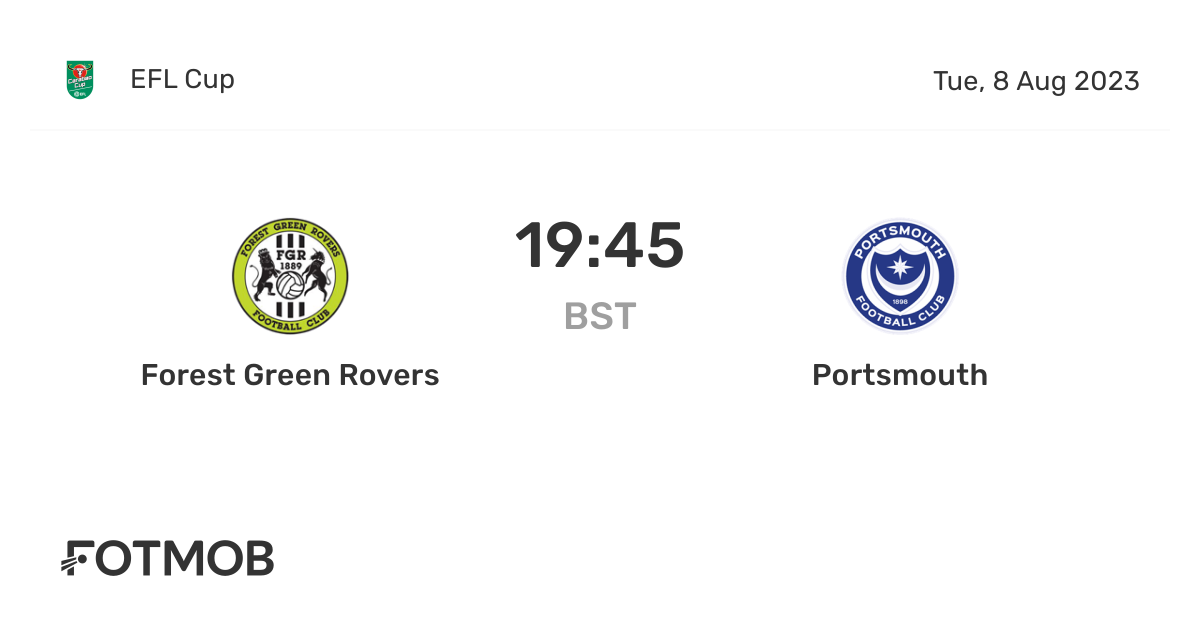 Forest Green Rovers vs Portsmouth live score, predicted lineups and