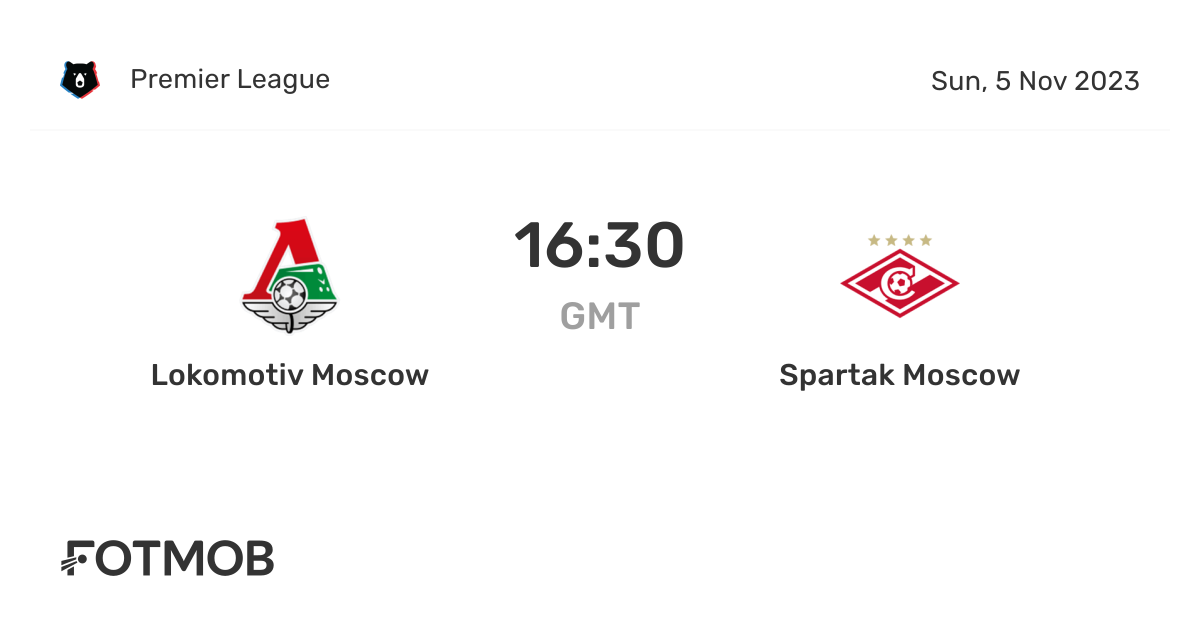 Lokomotiv Moscow vs Spartak Moscow live score, predicted lineups and