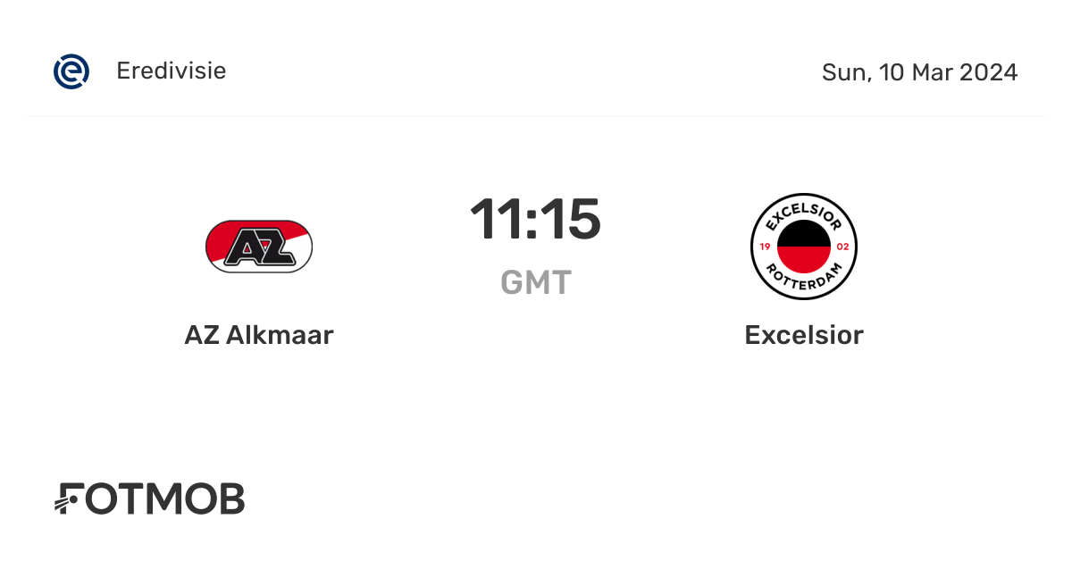AZ Alkmaar tegen Excelsior live score, voorspelde opstellingen en H2H