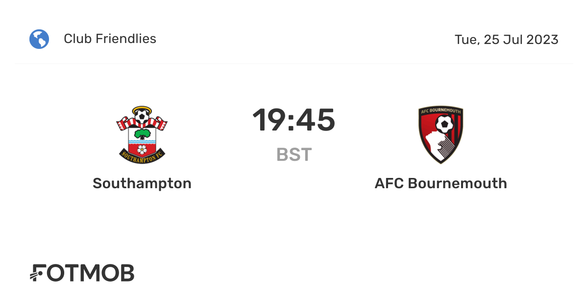 Southampton vs AFC Bournemouth live score, predicted lineups and H2H stats.