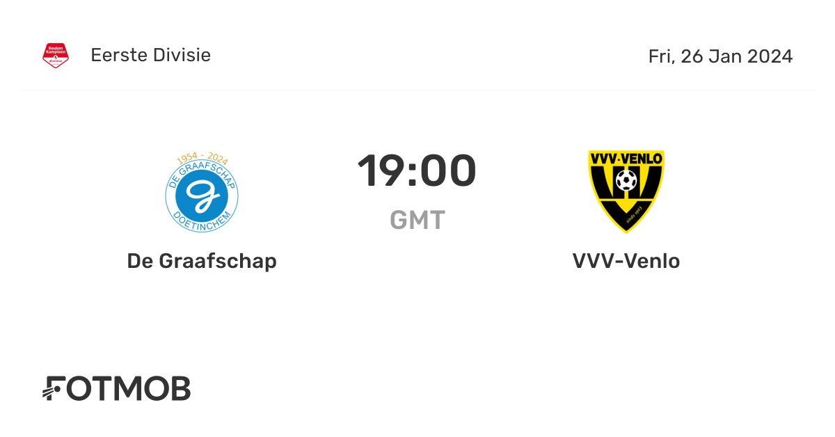 De Graafschap vs VVVVenlo live score,