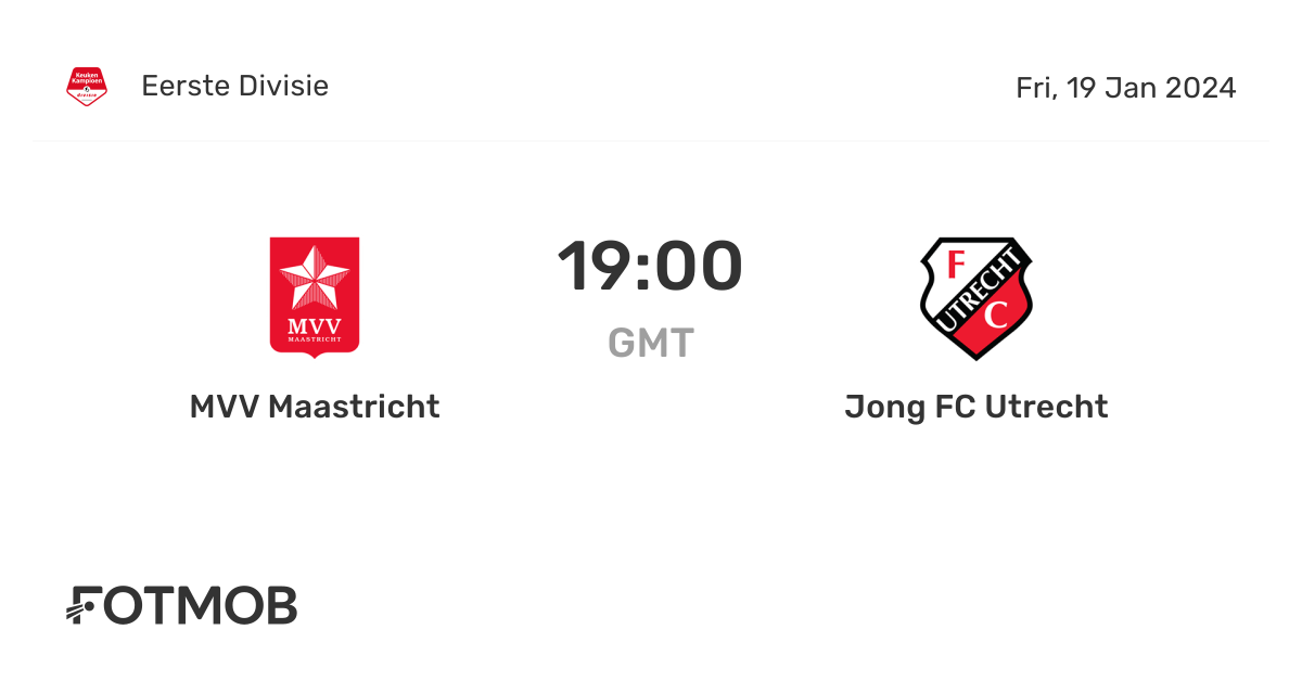 MVV Maastricht vs Jong FC Utrecht live score, predicted lineups and H2H stats