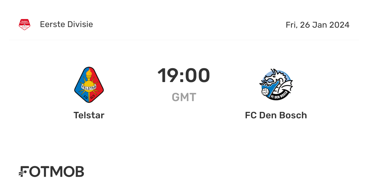 Telstar vs FC Den Bosch live score, predicted lineups and H2H stats