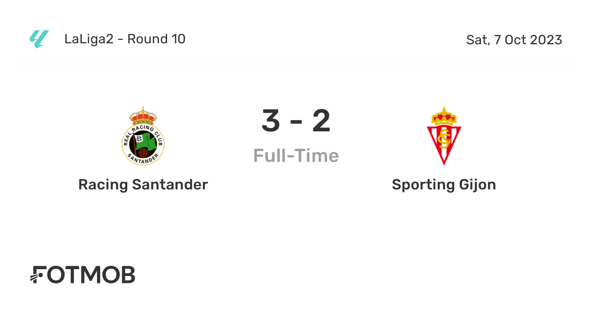 Racing Santander vs Sporting Gijon live score, predicted lineups and