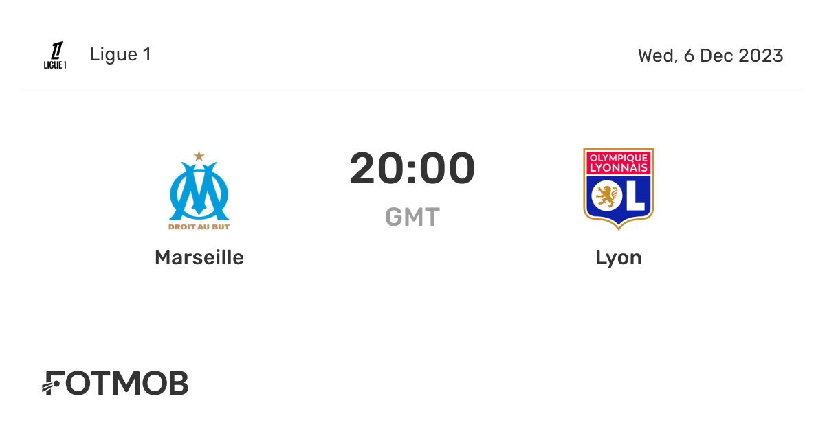 Marseille vs Lyon live score, predicted lineups and H2H stats