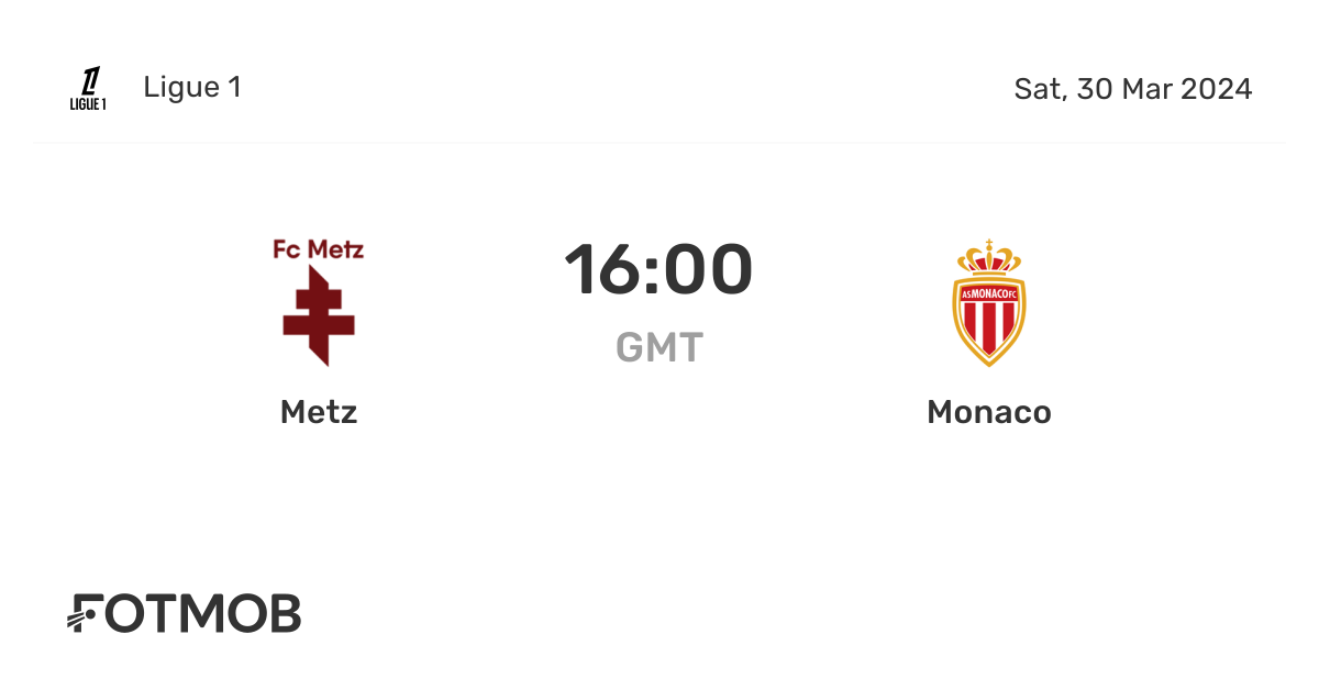 Metz vs Monaco live score, predicted lineups and H2H stats