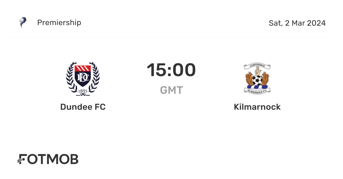 Dundee FC vs Kilmarnock marcador en vivo, alineaciones previstas y