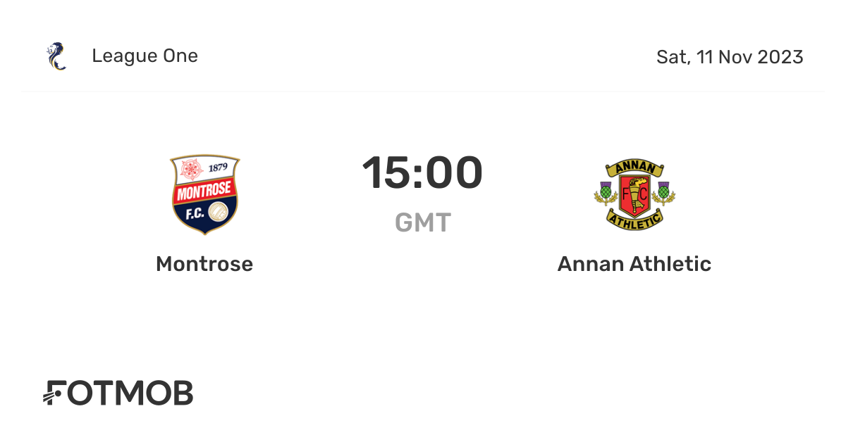 Montrose vs Annan Athletic live score, predicted lineups and H2H stats.