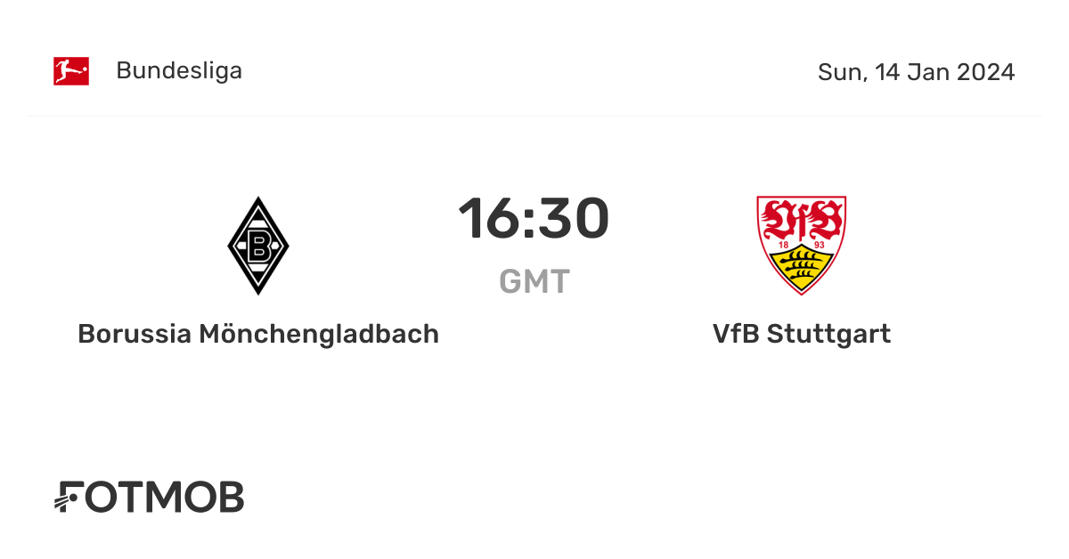 Borussia M'Gladbach gegen VfB Stuttgart live Ergebnisse, voraussichtliche Aufstellungen und
