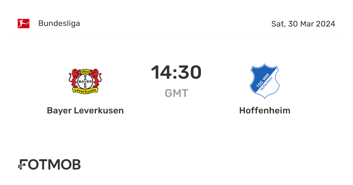 Bayer Leverkusen gegen TSG Hoffenheim live Ergebnisse