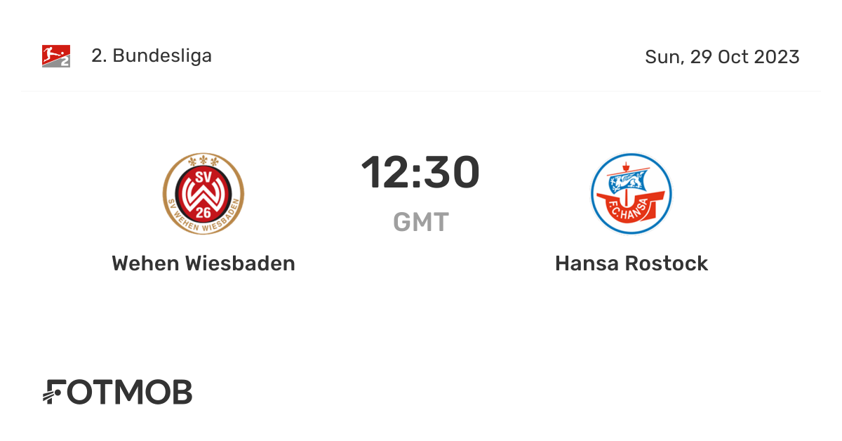 Wehen Wiesbaden vs Hansa Rostock live score, predicted lineups and