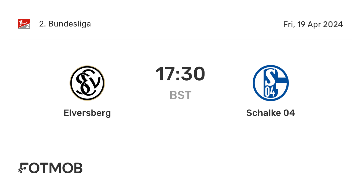 Elversberg vs Schalke 04 live score, predicted lineups and H2H stats