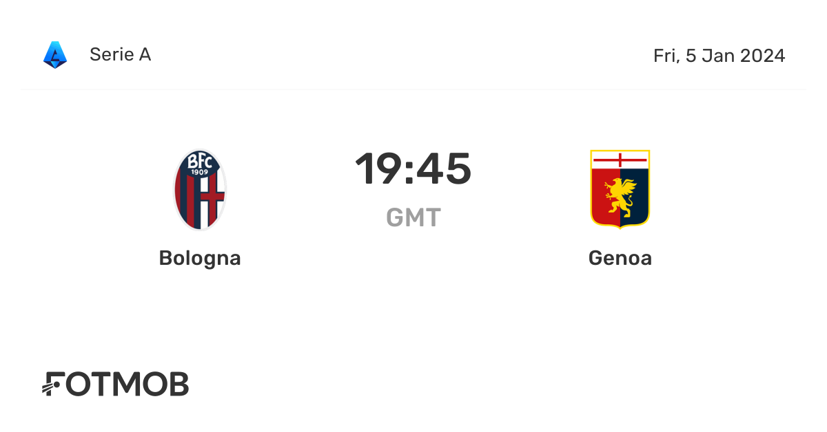 Bologna vs Genoa marcador en vivo, alineaciones previstas y