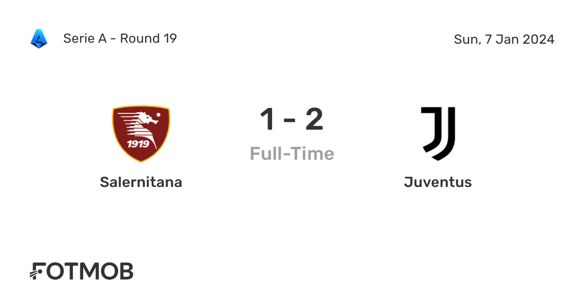 Salernitana vs Juventus marcador en vivo alineaciones previstas y estadísticas H2H