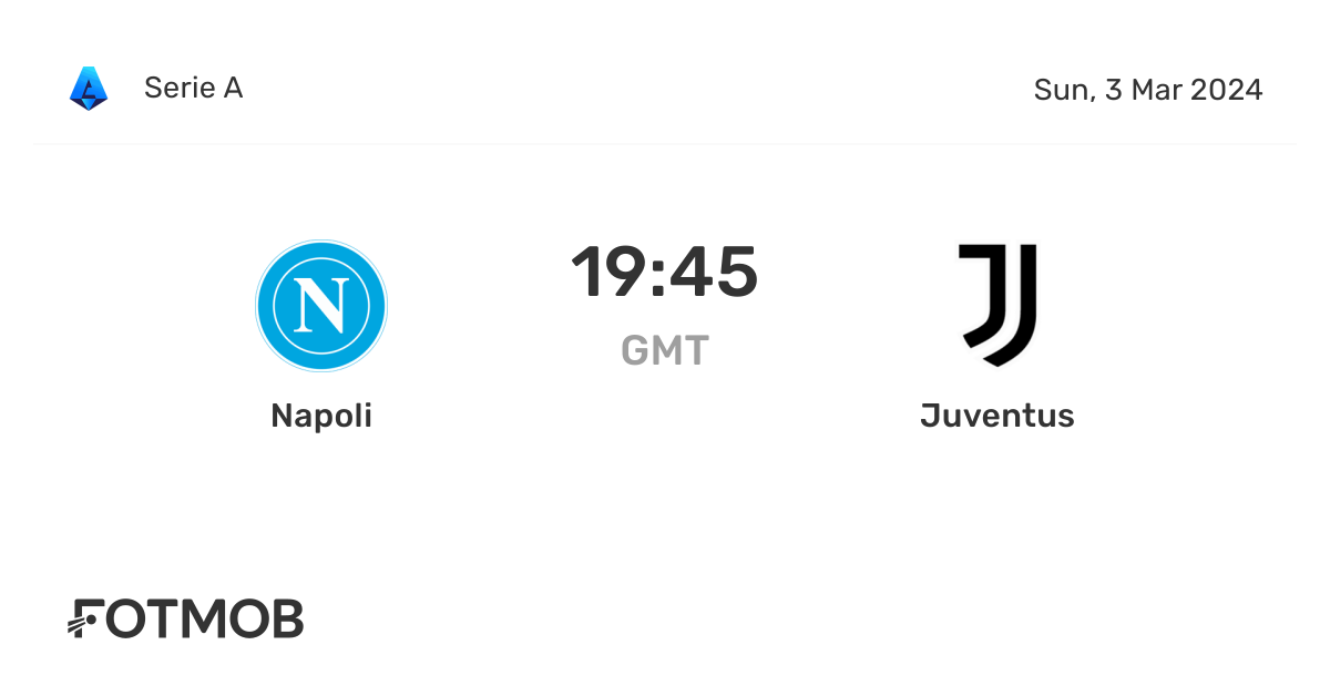 SSC Napoli vs Juventus live score, predicted lineups and H2H stats
