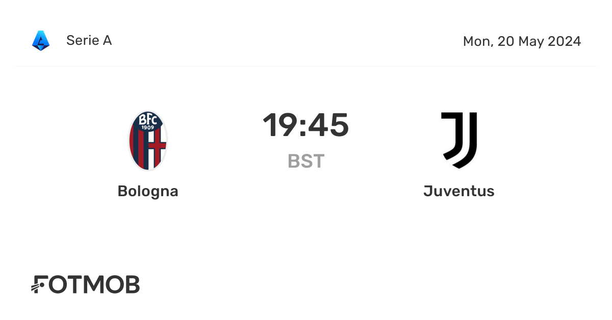 Bologna vs Juventus - live score, predicted lineups and H2H stats