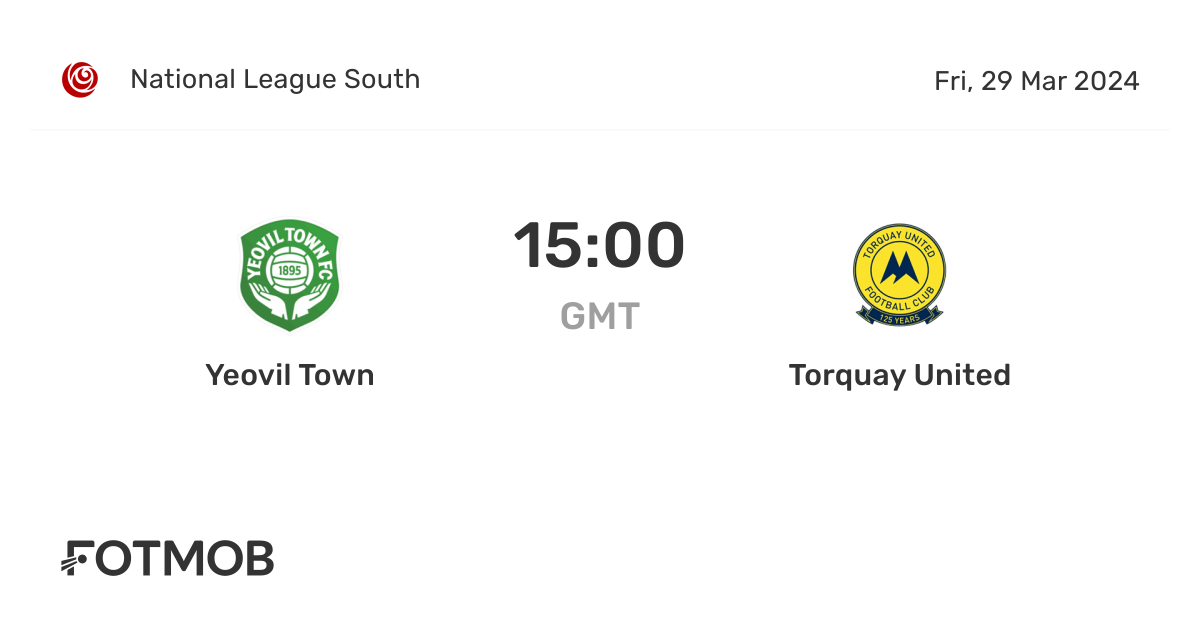 Yeovil Town vs Torquay United live score, predicted lineups and H2H stats