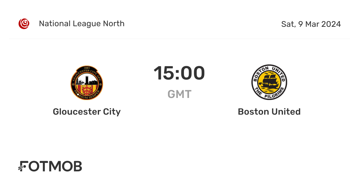 Gloucester City vs Boston United live score, predicted lineups and