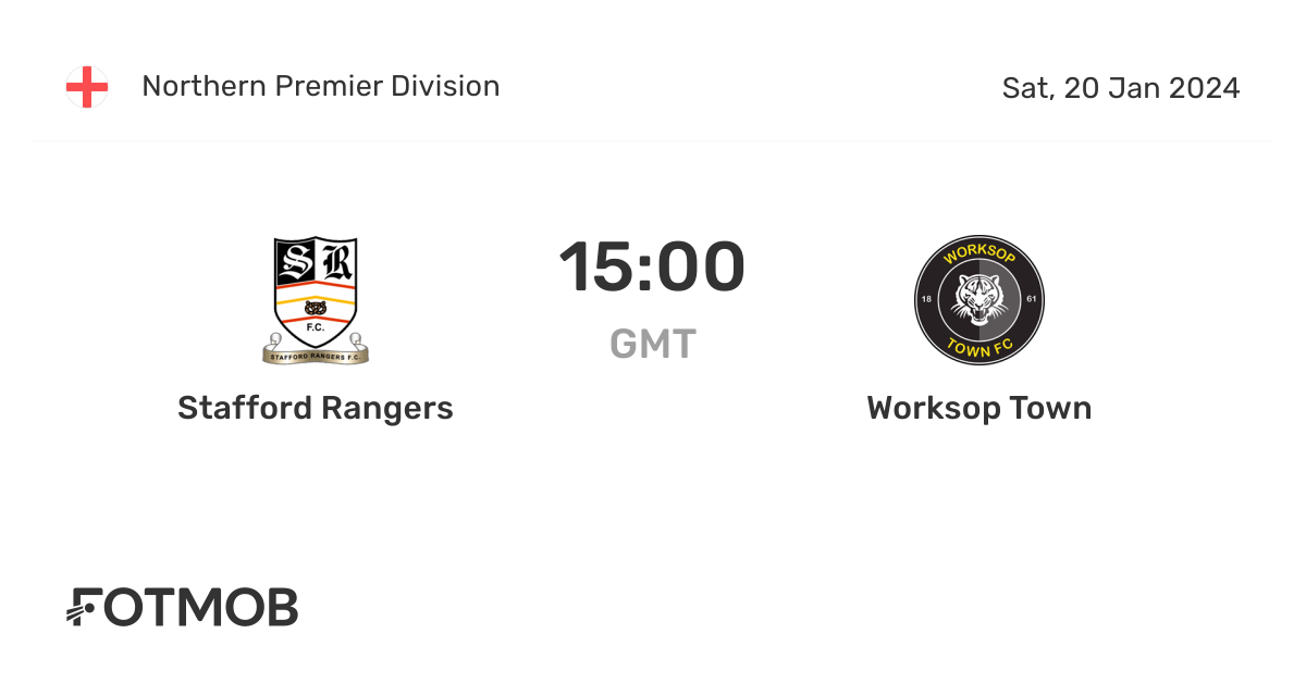 Stafford Rangers vs Worksop live score, predicted lineups and H2H stats