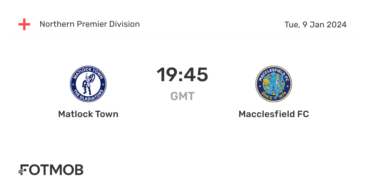 Matlock Town vs Macclesfield FC live score, predicted lineups and H2H