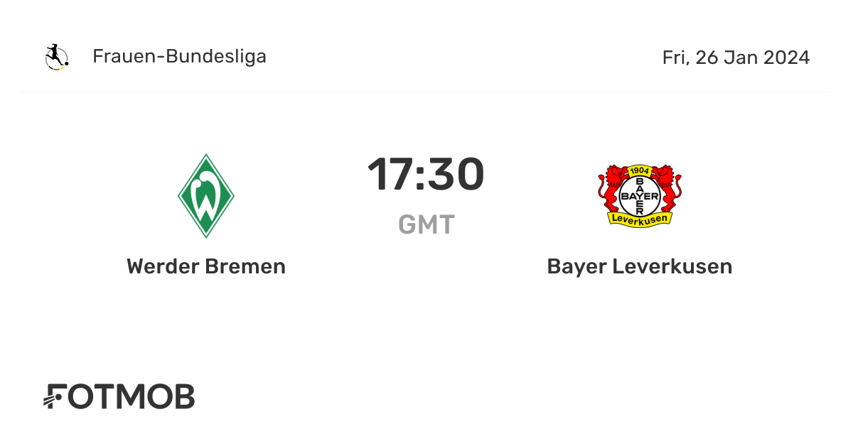 Werder Bremen vs Bayer Leverkusen - live score, predicted lineups and