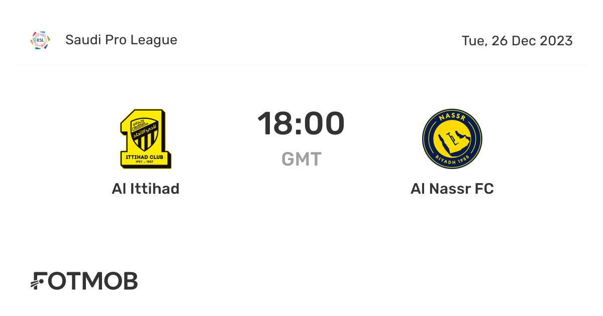 Al Ittihad gegen Al Nassr FC live Ergebnisse, voraussichtliche Aufstellungen und H2HStatistiken