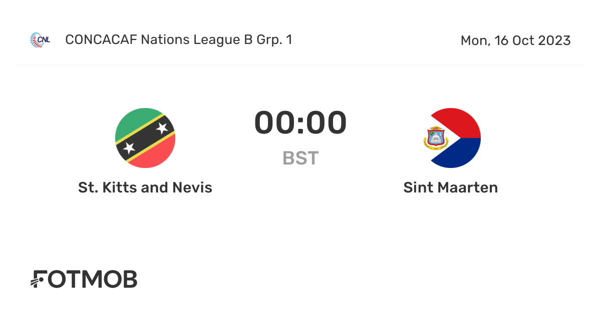St. Kitts and Nevis vs Sint Maarten live score, predicted lineups and