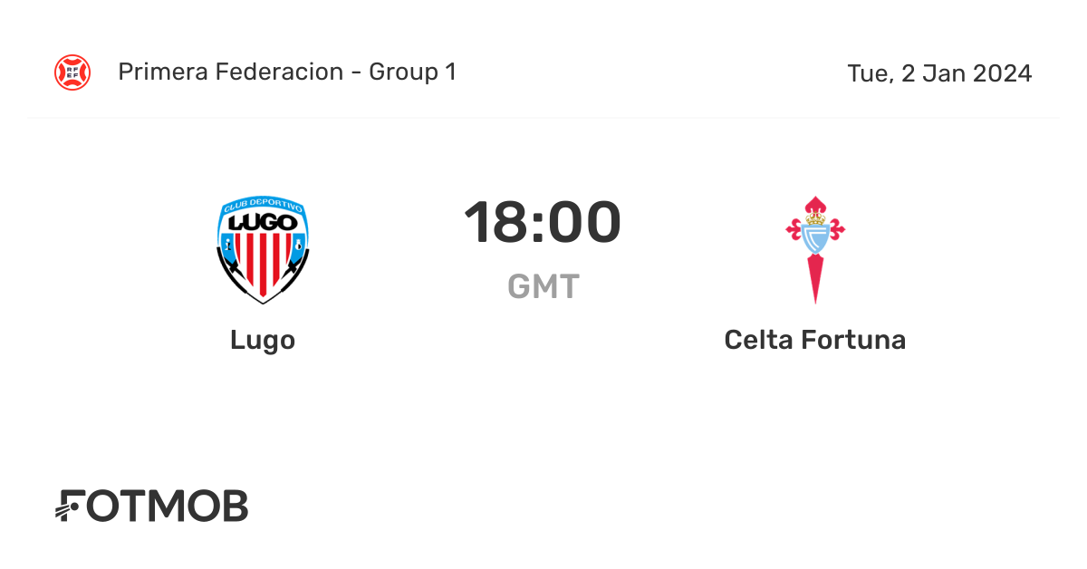 Lugo vs Celta Vigo B live score, predicted lineups and H2H stats