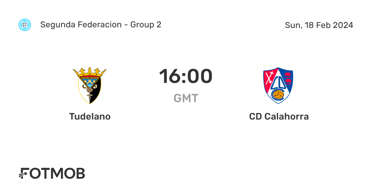 Tudelano vs CD Calahorra live score, predicted lineups and H2H stats