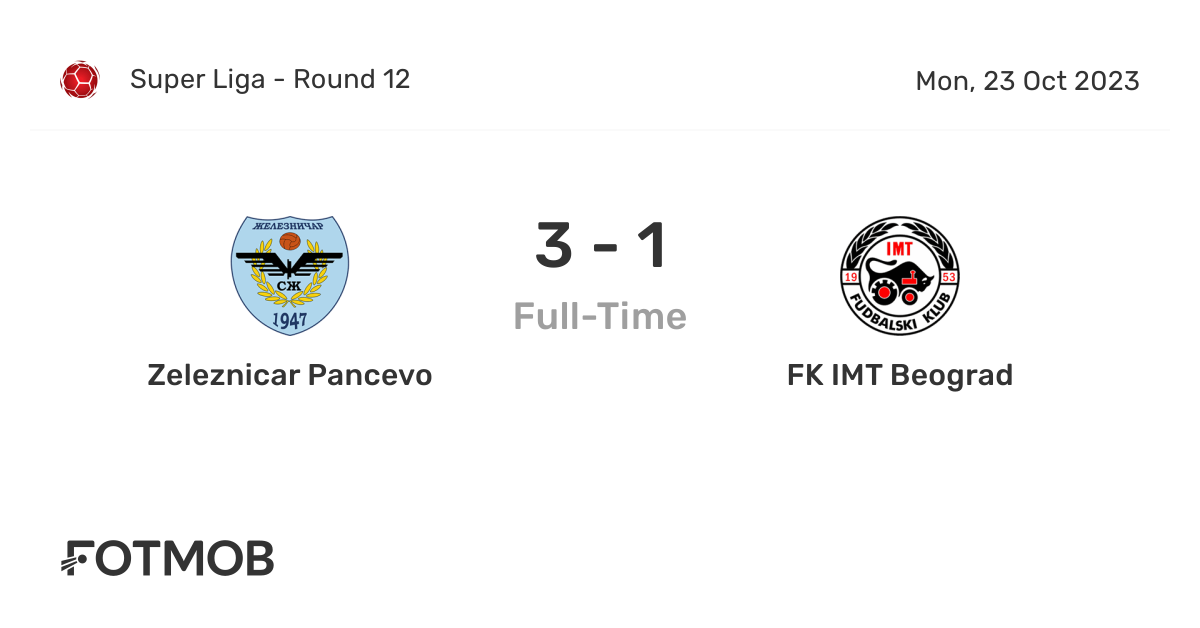 FK Zeleznicar Pancevo vs FK Mladost Backi Jarak» Predictions, Odds, Live  Score & Stats
