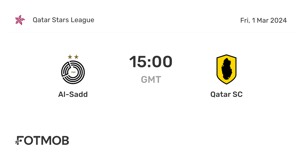 Al-Sadd vs Qatar SC - live score, predicted lineups and H2H stats