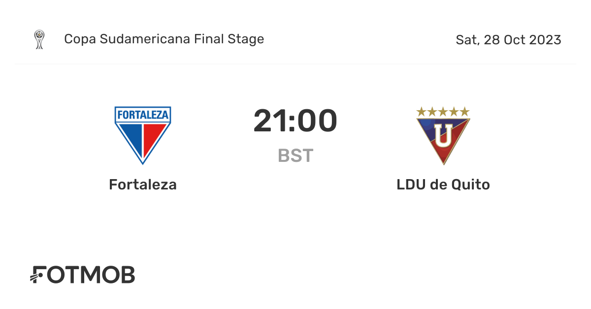 Fortaleza x LDU de Quito - placar ao vivo, escalações prováveis e ...