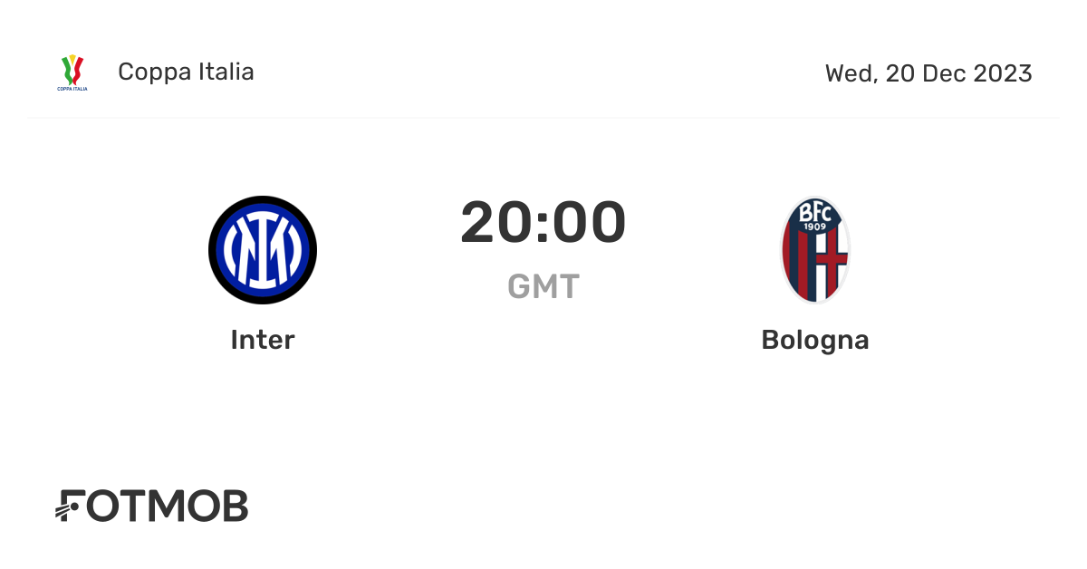 Inter contre Bologna score en direct, compositions probables et