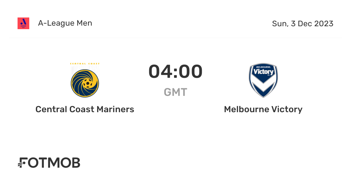 Central Coast Mariners vs Melbourne Victory live score, predicted lineups and H2H stats.