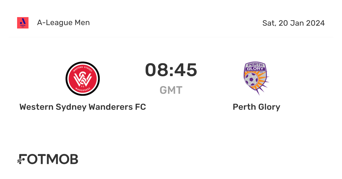 Western Sydney Wanderers FC vs Perth Glory live score, predicted lineups and H2H stats