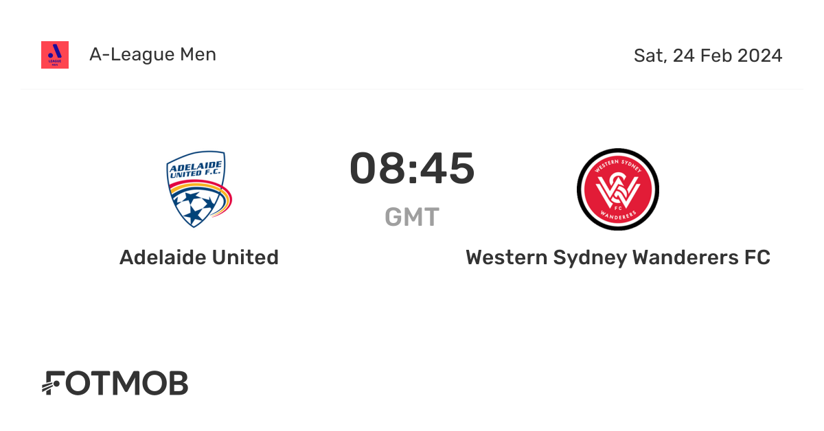 Adelaide United vs Western Sydney Wanderers FC live score, predicted