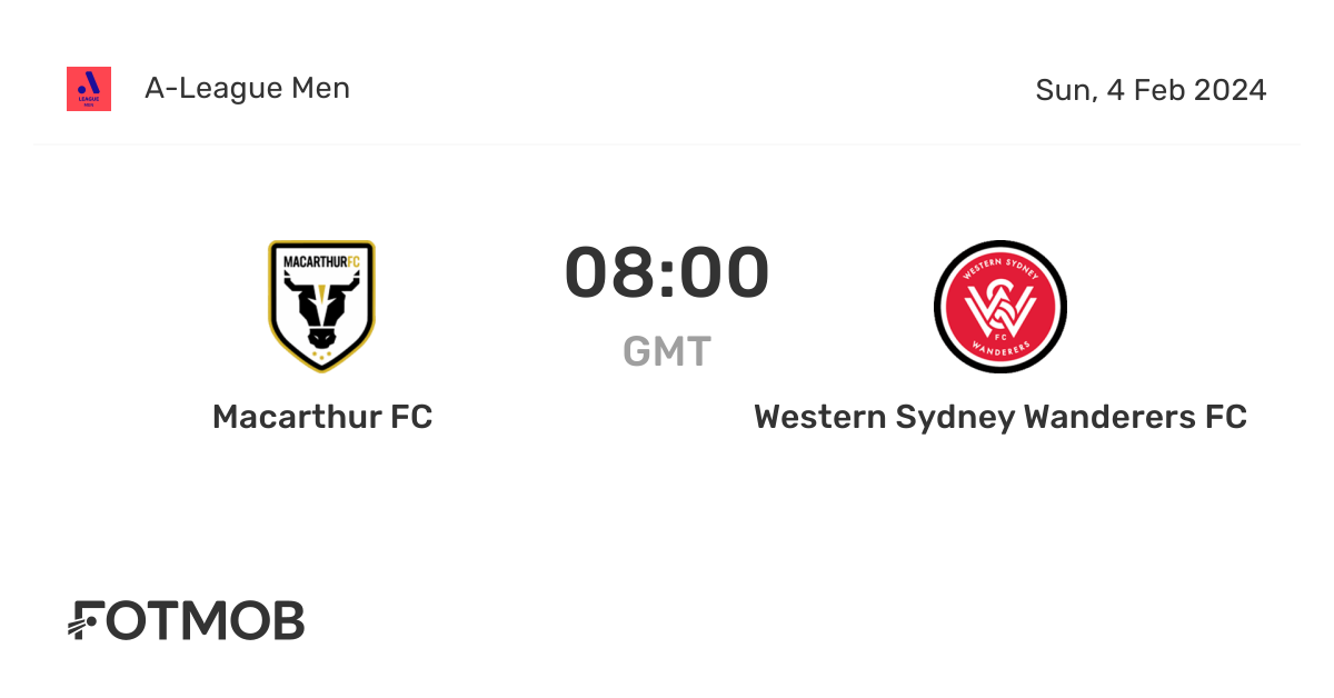 Macarthur FC vs Western Sydney Wanderers FC live score, predicted lineups and H2H stats